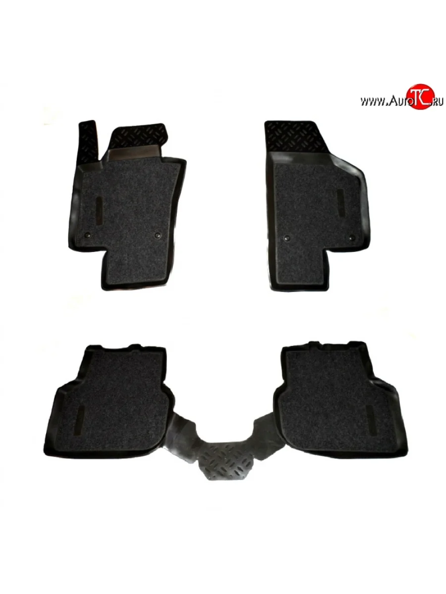 Комплект ковриков в салон Aileron 4 шт. (полиуретан, покрытие Soft) Volkswagen Jetta A6 седан дорестайлинг (2011-2015)  в Самаре Самарской области