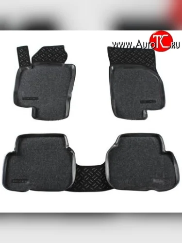 Комплект ковриков в салон Aileron 4 шт. (полиуретан, покрытие Soft) Volkswagen Passat B7 седан (2010-2015)