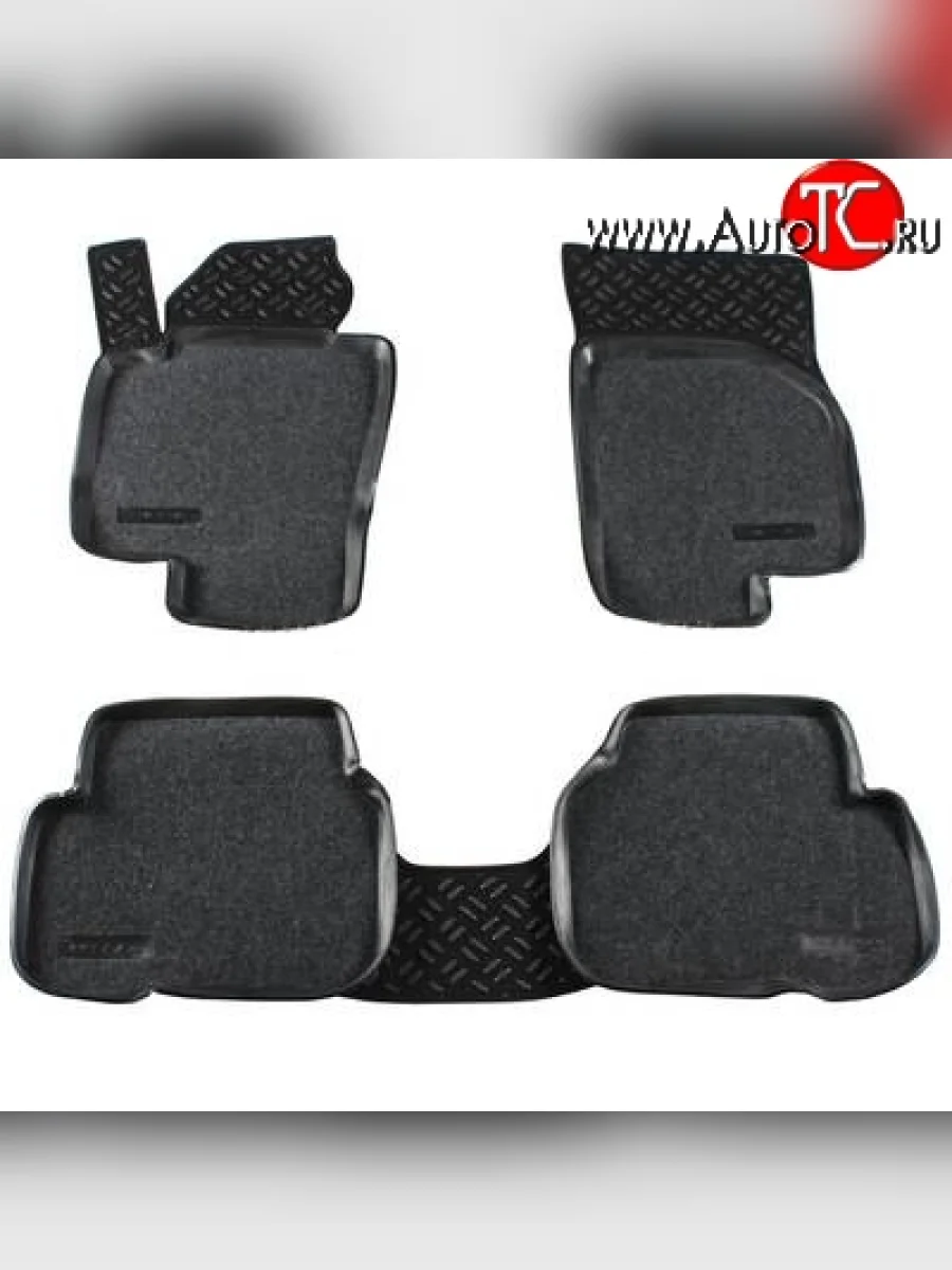 Комплект ковриков в салон Aileron 4 шт. (полиуретан, покрытие Soft) Volkswagen Passat B7 седан (2010-2015)  в Самаре Самарской области