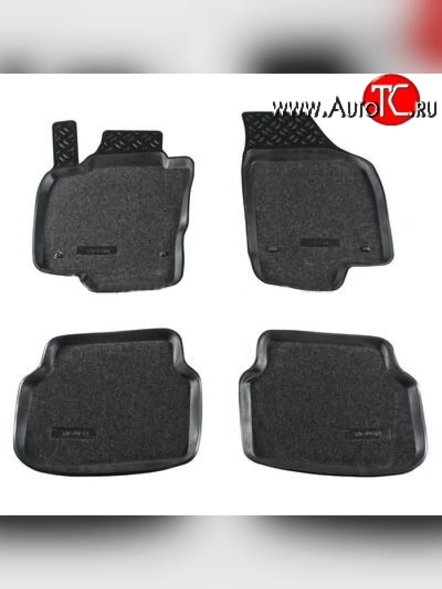 Комплект ковриков в салон Aileron 4 шт. (полиуретан, покрытие Soft) Volkswagen Tiguan NF дорестайлинг (2006-2011)  в Керчи Республика Крым