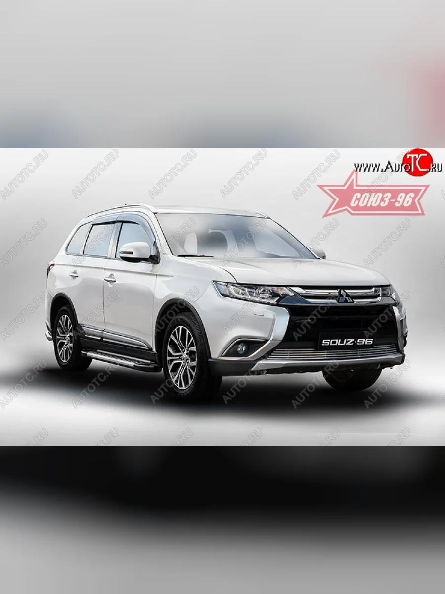 Декоративный элемент воздухозаборника Souz-96 (d10) Mitsubishi Outlander GF 2-ой рестайлинг (2015-2018)  в Перми Пермском крае