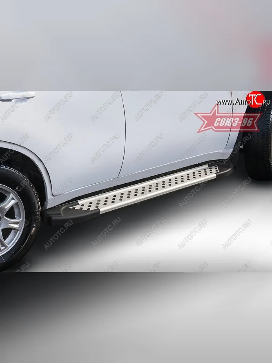 Пороги из алюминиевого профиля Souz-96 Chery Tiggo T11 рестайлинг (2013-2016)  в Перми Пермском крае
