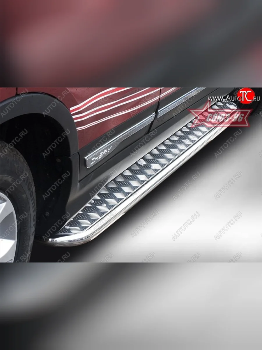 Защита порогов с листом Souz-96 (d42). Chery Tiggo 5 (T21) дорестайлинг (2014-2017)  в Керчи Республика Крым