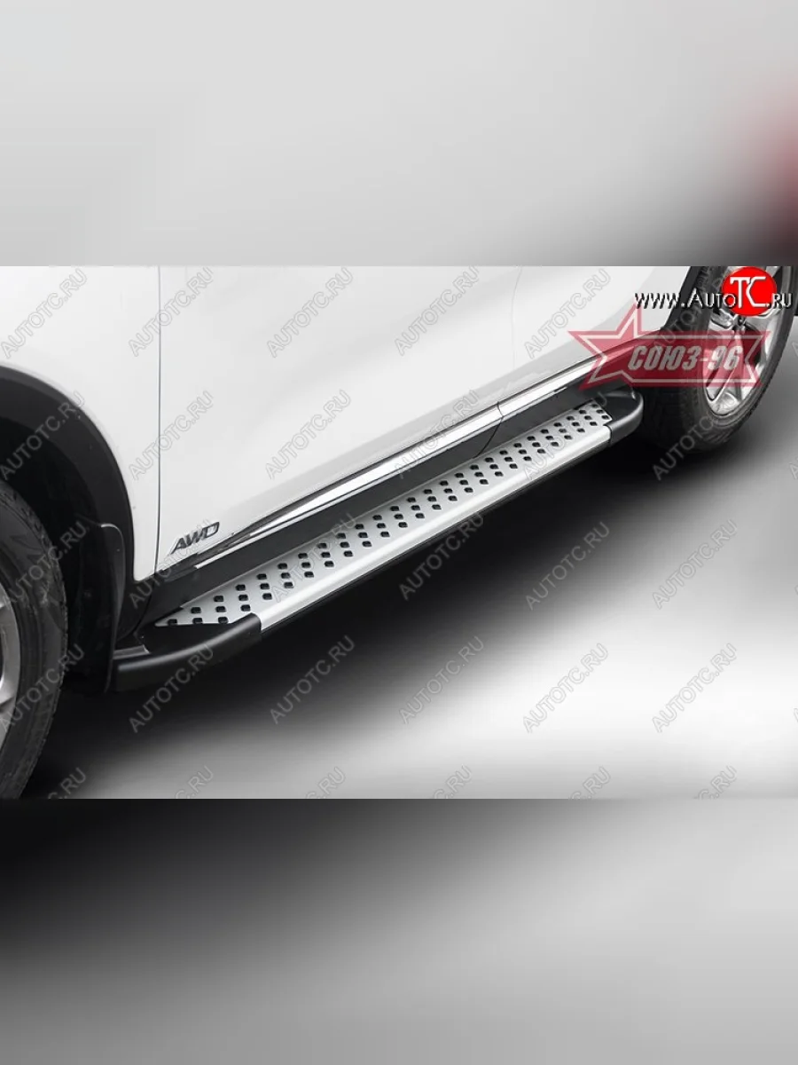 Пороги из алюминиевого профиля Souz-96 KIA Sorento UM/Prime рестайлинг (2018-2020)  в Керчи Республика Крым