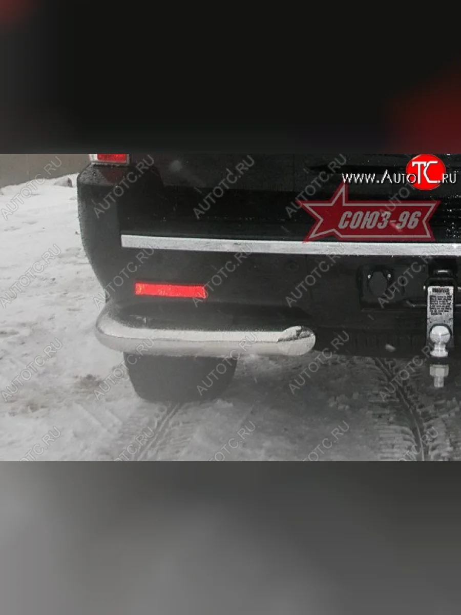 Защита заднего бампера Souz-96 (d76) Cadillac Escalade GMT926 джип 5 дв. короткая база (2006-2014)  с доставкой в г. Керчь