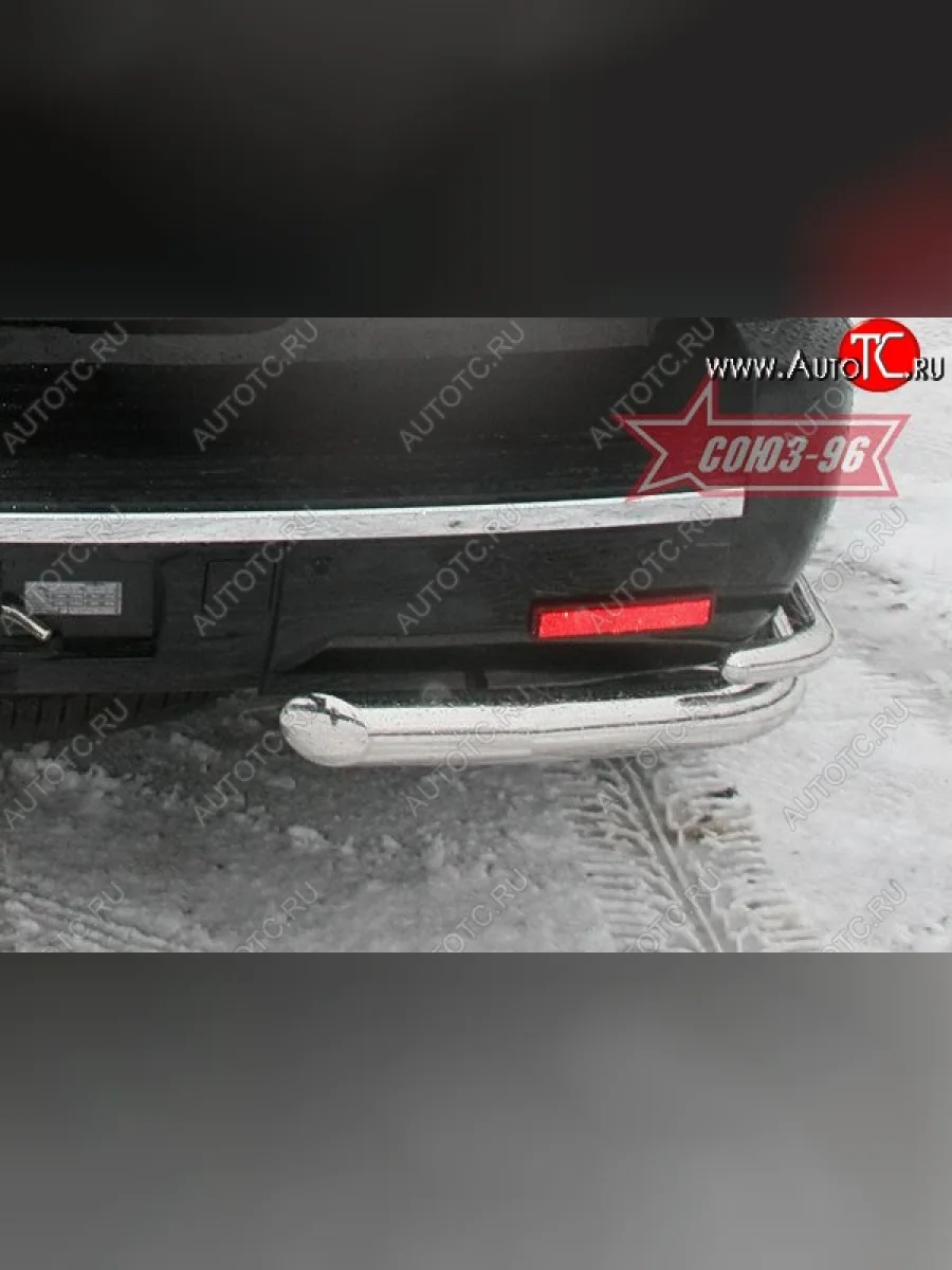 Защита заднего бампера Souz-96 (d76/42) Cadillac Escalade GMT926 джип 5 дв. короткая база (2006-2014)  в Перми Пермском крае