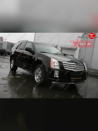 Защита переднего бампера одинарная Souz-96 (d60) Cadillac SRX (2004-2009)