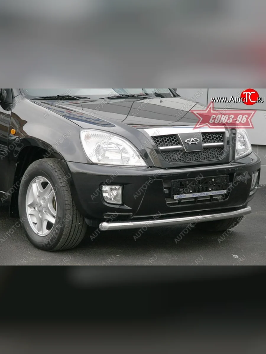 Защита переднего бампера одинарная Souz-96 (d60) Chery Tiggo T11 дорестайлинг (2005-2013)  в Керчи Республика Крым