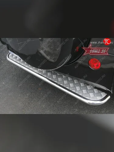 Защита заднего бампера с листом (ступень) Souz-96 (d42) Chery Tiggo T11 дорестайлинг (2005-2013)