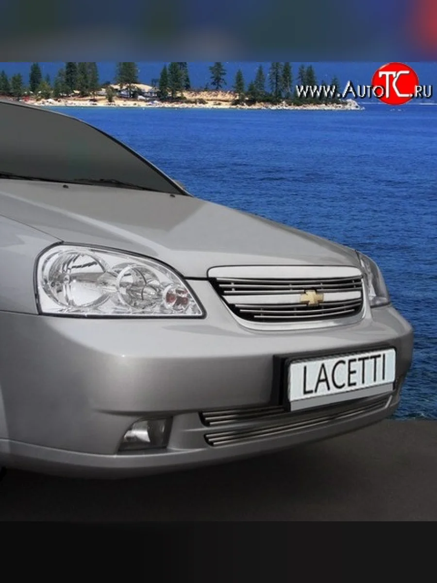 Декоративные вставки решетки радиатора Souz-96  Chevrolet Lacetti (2002-2013) седан, универсал  в Самаре Самарской области