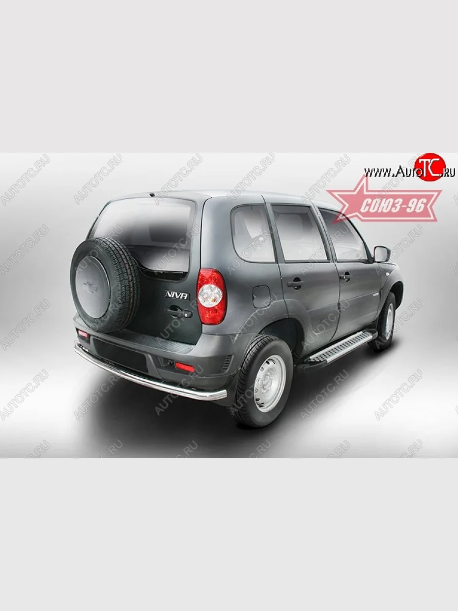 Защита заднего бампера от Souz-96 с диаметром 60мм Chevrolet Niva 2123 рестайлинг (2009-2020)  в Керчи Республика Крым