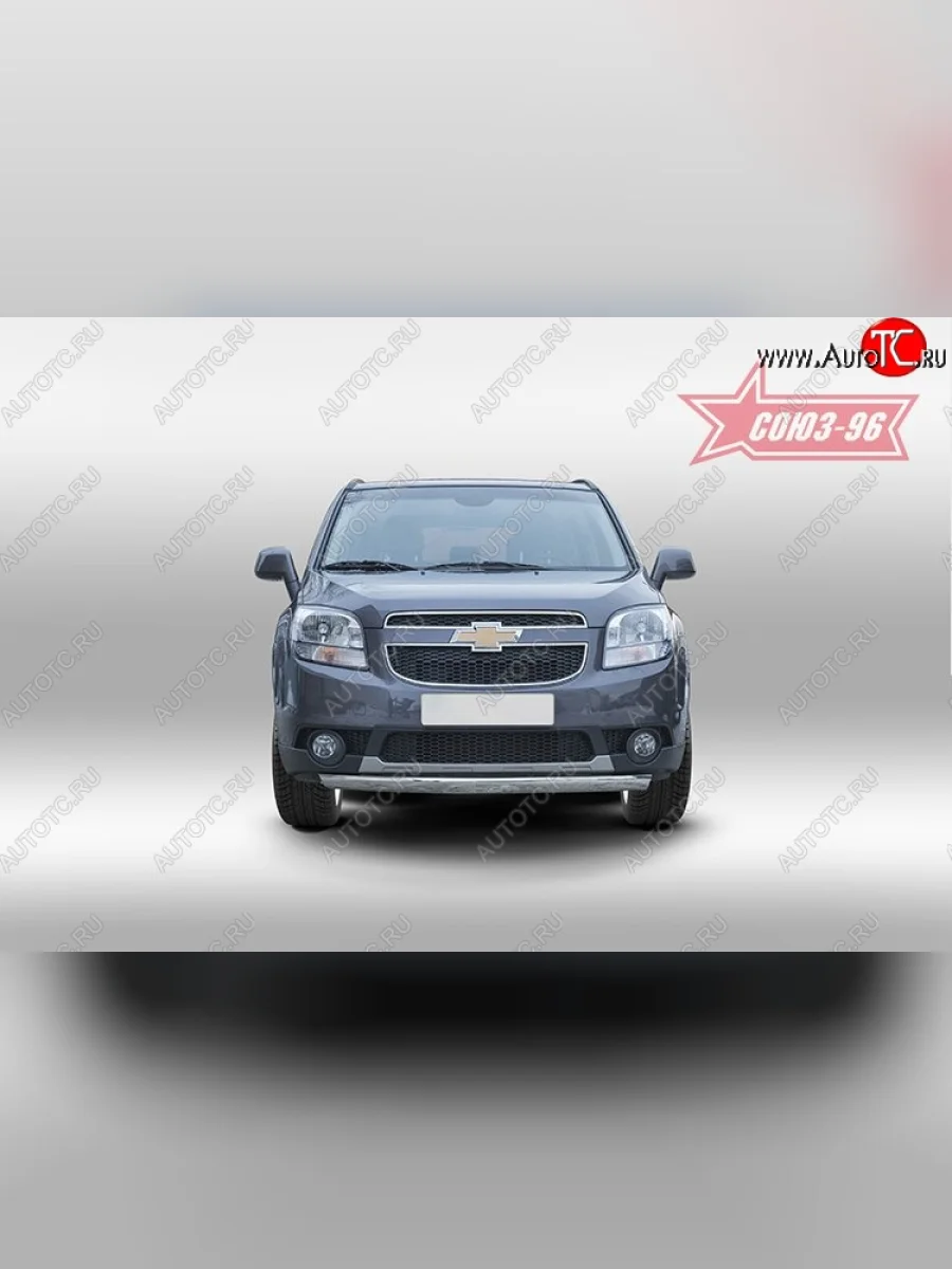 Защита переднего бампера одинарная из овальной трубы Souz-96 (d75х42). Chevrolet Orlando (2011-2018)  в Перми Пермском крае