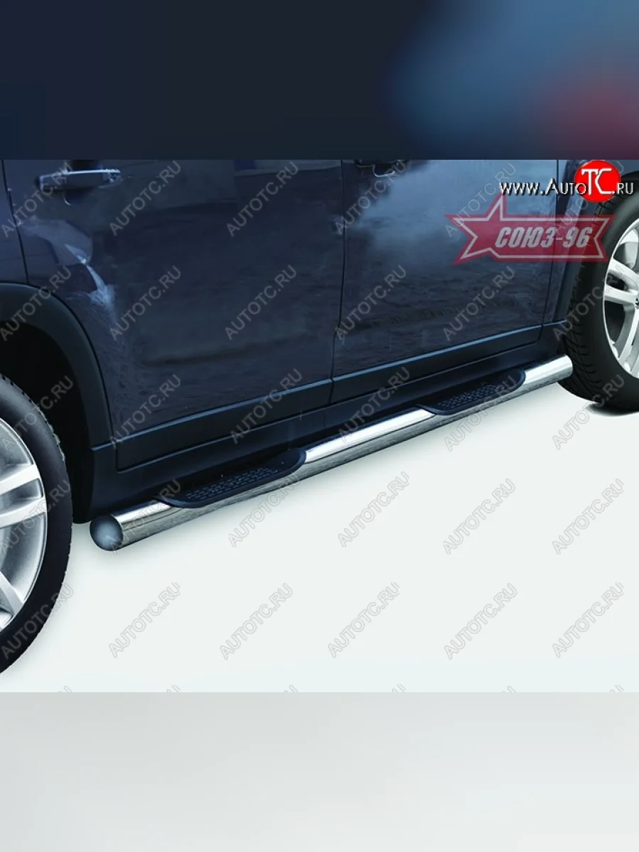 Защита порогов с проступью Souz-96 (d76) Chevrolet Orlando (2011-2018)  в Керчи Республика Крым