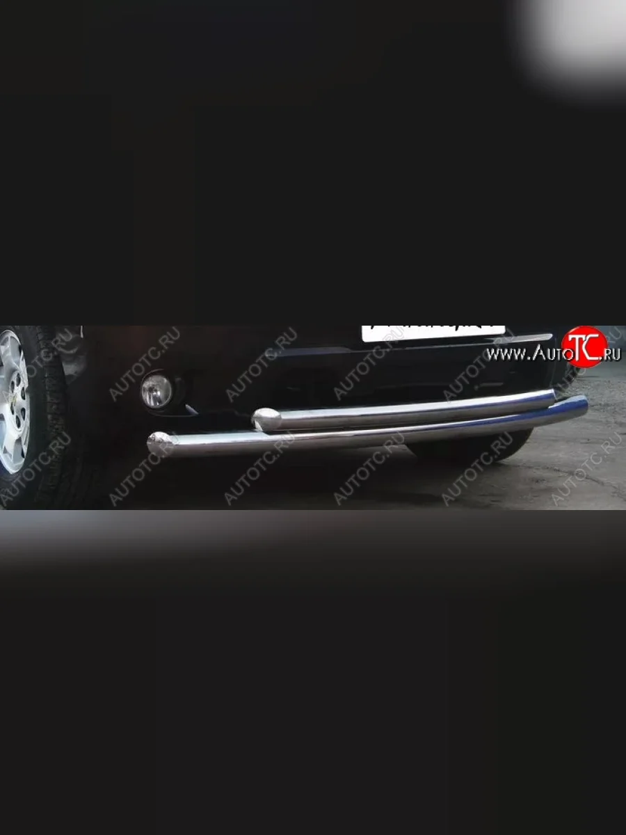 Защита переднего бампера двойная Souz-96 (d60/60)  Chevrolet Tahoe (2006-2013) GMT900  в Самаре Самарской области