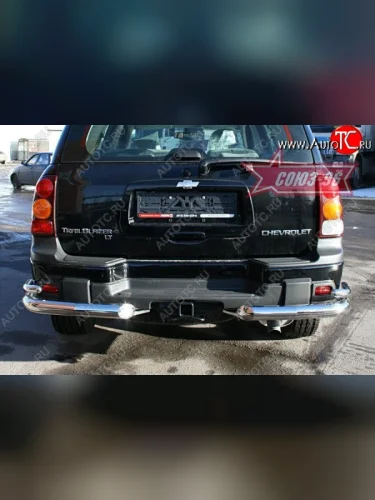 Защита заднего бампера Souz-96 (d76/42) Chevrolet Trailblazer  GMT360 (2006-2012) рестайлинг