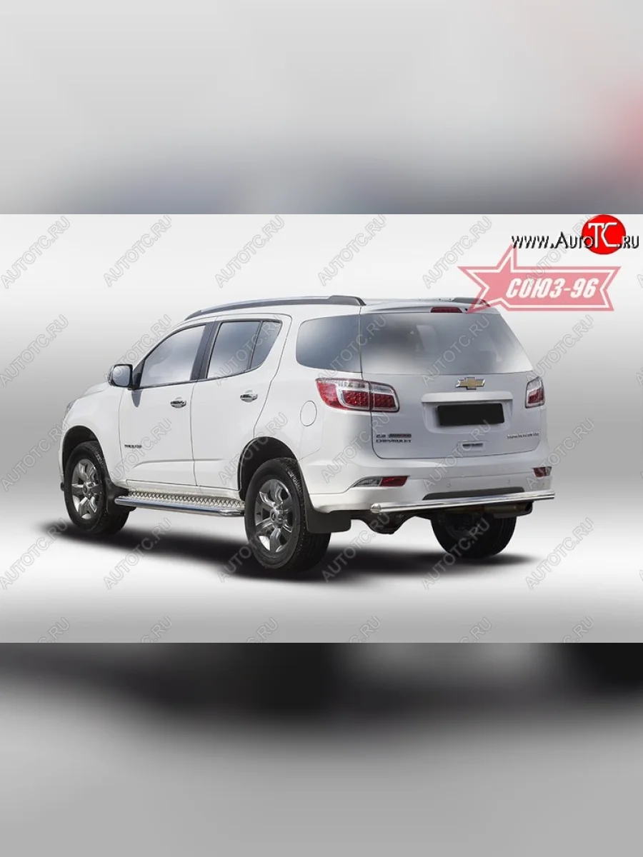 Защита заднего бампера Souz-96 (d60) Chevrolet Trailblazer GM800 дорестайлинг (2012-2016)  в Перми Пермском крае