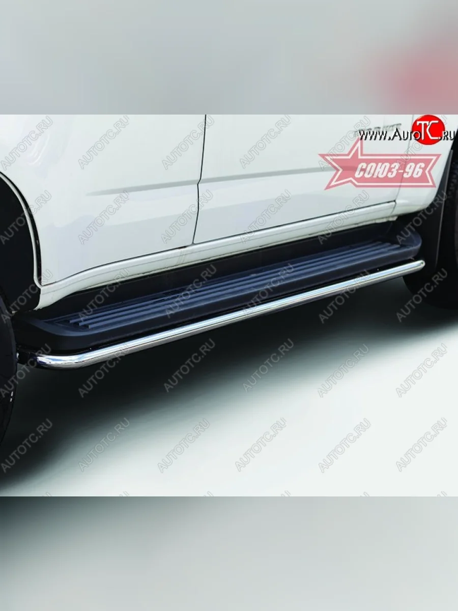 Защита штатных порогов Souz-96 (d42) Chevrolet Trailblazer GM800 дорестайлинг (2012-2016)  в Самаре Самарской области