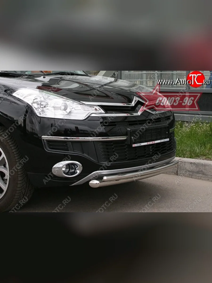 Защита переднего бампера двойная Souz-96 (d460/42) CITROEN C-crosser (2007-2012)  в Самаре Самарской области