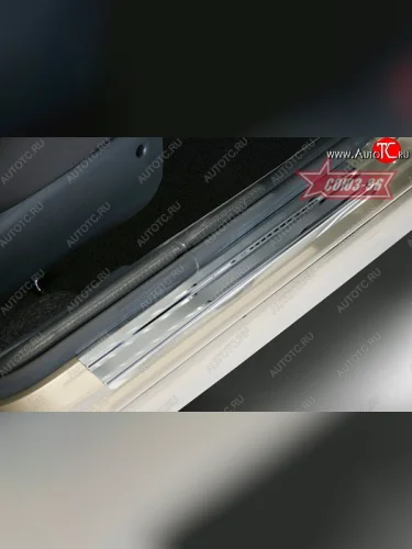 Накладки на внутренние пороги Souz-96 (без логотипа) Fiat Albea 170 седан (2002-2012)