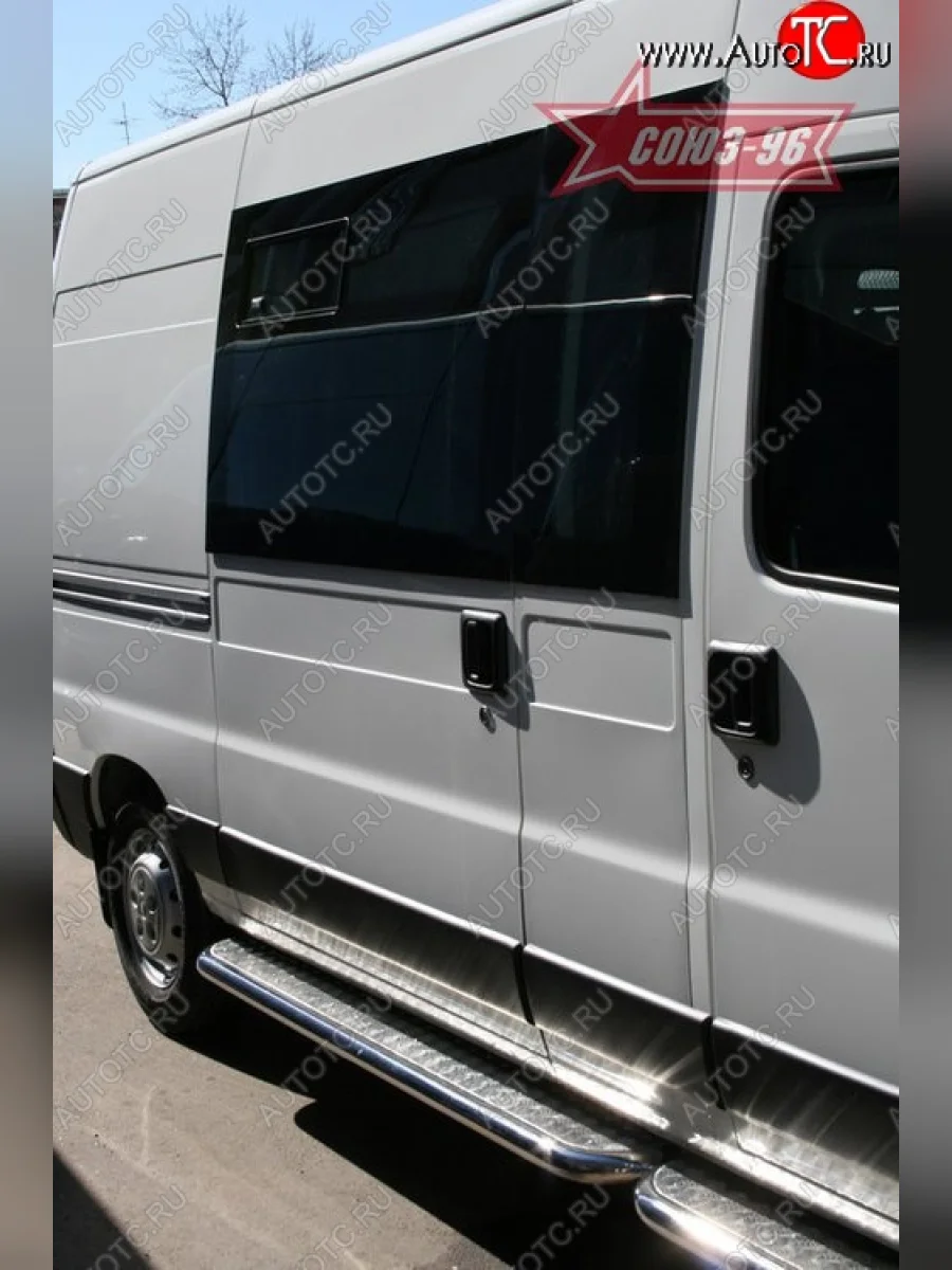 Порог с листом для пассажирской двери Souz-96 (d60, длинная база) Fiat Ducato 250 (2006-2014)  в Самаре Самарской области