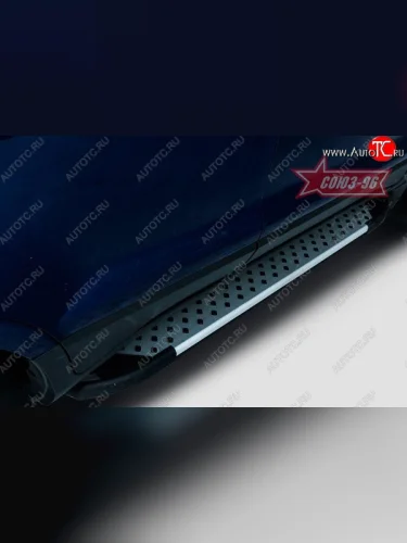 Пороги из алюминиевого профиля Souz-96 Ford EcoSport дорестайлинг (2013-2019)