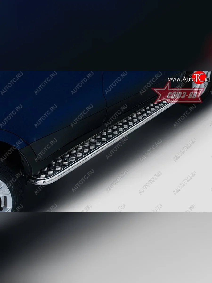 Защита порогов с листом Souz-96 (d42). Ford EcoSport дорестайлинг (2013-2019)  в Керчи Республика Крым