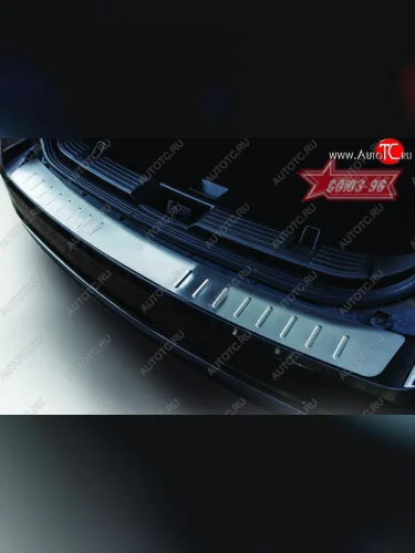 Накладка на задний бампер Souz-96 (штампованная) Ford Edge  CD539 (2015-2018) дорестайлинг