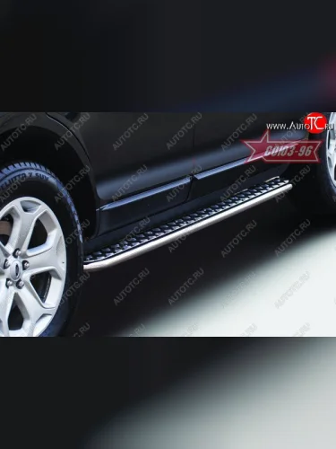 Защита порогов с листом Souz-96 (d42). Ford Edge CD539 дорестайлинг (2015-2018)