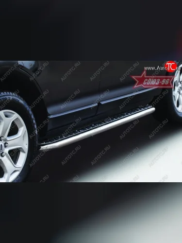 Защита порогов с листом Souz-96 (d60). Ford Edge CD539 дорестайлинг (2015-2018)