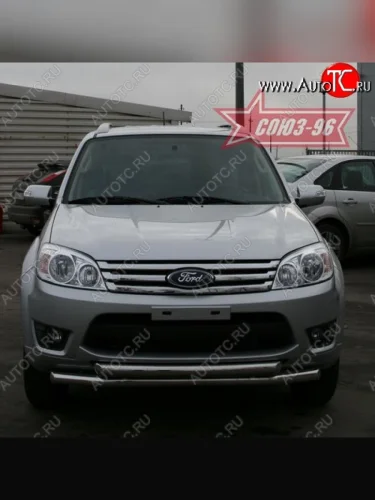 Защита переднего бампера одинарная Souz-96 (d60/60) Ford Escape  2 (2008-2012)