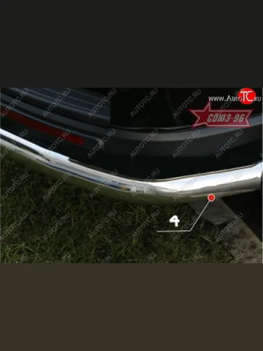 Защита заднего бампера Souz-96 (d76) Ford Explorer  U251 (2006-2010) 5 дв.