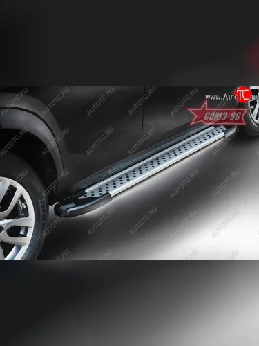 Пороги из алюминиевого профиля Souz-96 Ford Explorer  U502 (2010-2016) дорестайлинг