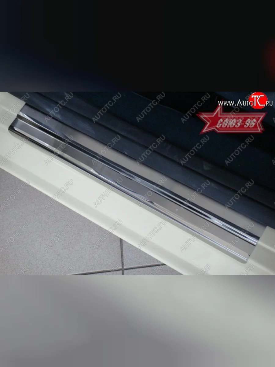 Накладки на внутренние пороги Souz-96 5-дв. (без логотипа) Ford Fiesta 6 хэтчбэк 5 дв. дорестайлинг (2008-2012)  в Керчи Республика Крым