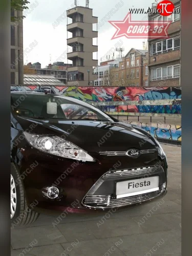 Декоративные элементы воздухозаборников Souz-96 (d8) Ford Fiesta 6 хэтчбэк 3 дв. дорестайлинг (2008-2013)