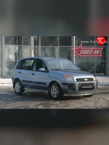 Защита переднего бампера одинарная Souz-96 (d60) Ford Fusion 1  рестайлинг, хэтчбэк (2005-2012)