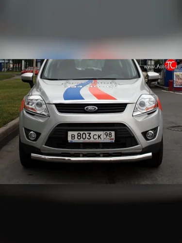 Одинарная защита переднего бампера диаметром 60 мм Novline Ford Kuga  1 (2008-2013)