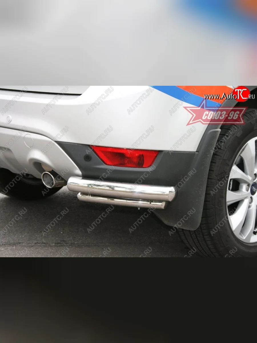 Защита заднего бампера Souz-96 (d42-60) Ford Kuga 1 (2008-2013)  в Перми Пермском крае