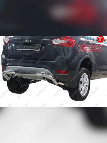 Защита заднего бампера с проступью Souz-96 (d76) Ford Kuga 1 (2008-2013)