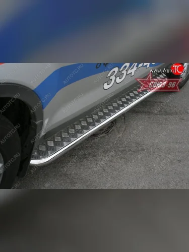 Защита штатных порогов с листом Souz-96 (d42) Ford Kuga  1 (2008-2013)