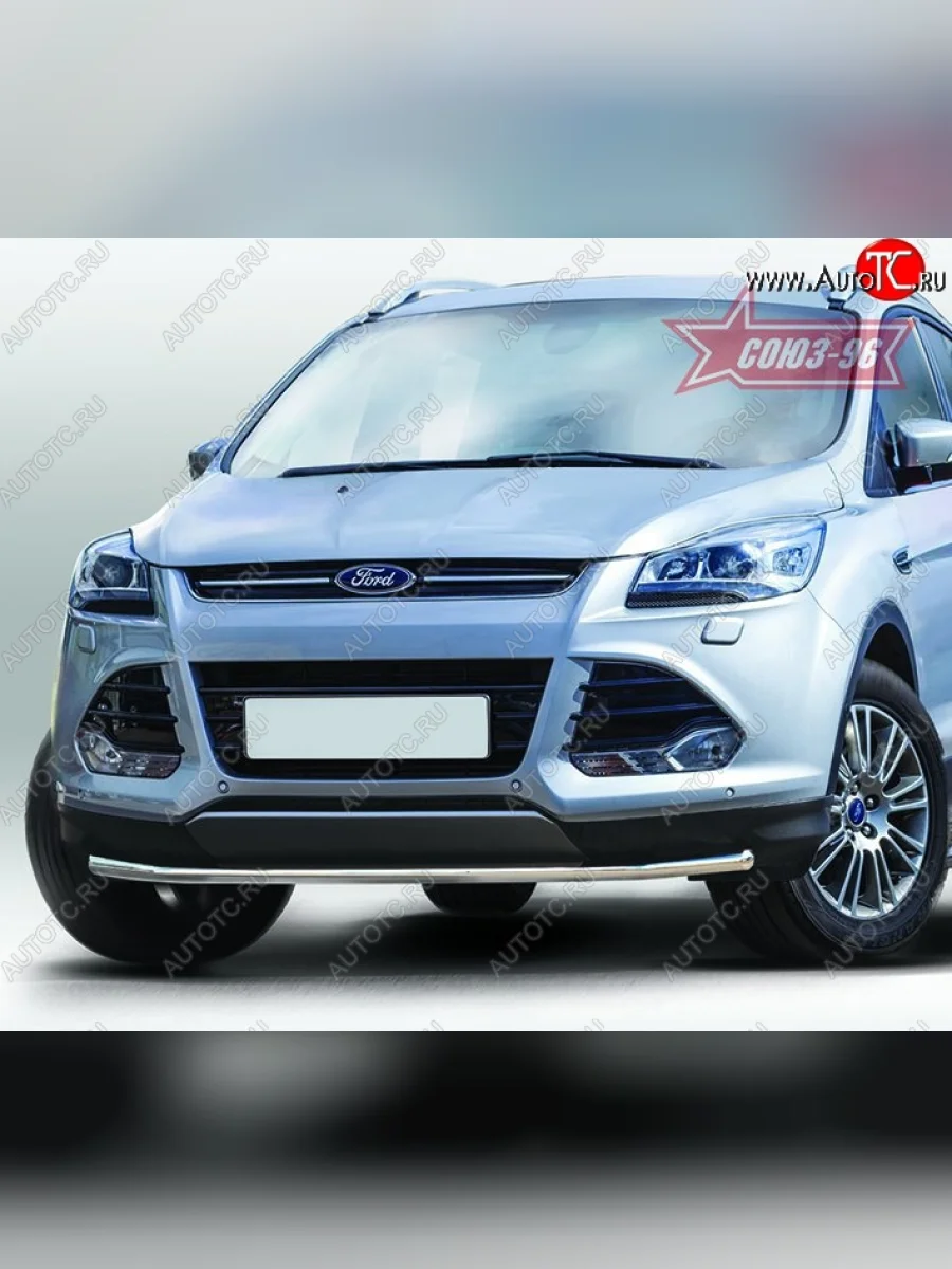 Защита переднего бампера одинарная Souz-96 Premium Low (d42) Ford Kuga 2 дорестайлинг (2013-2016)  в Самаре Самарской области