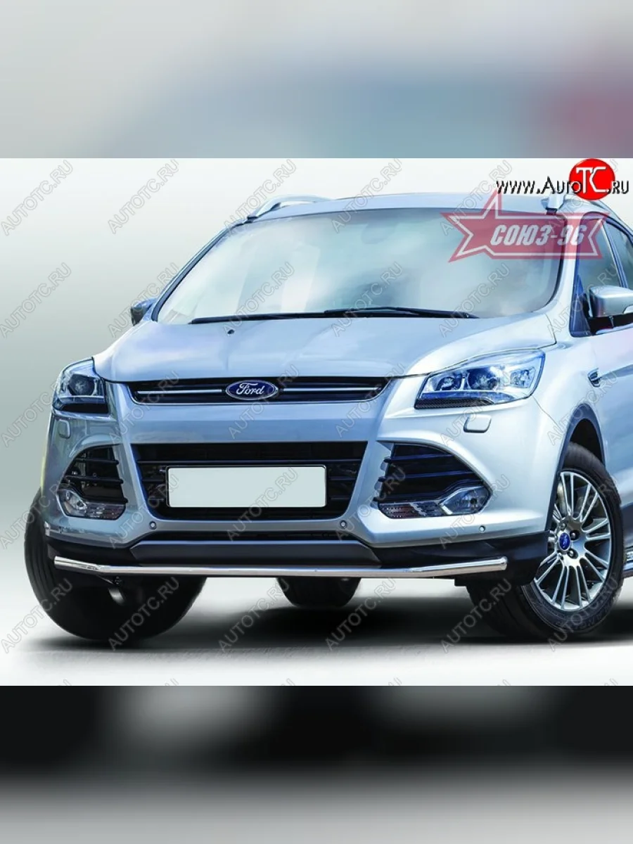 Защита переднего бампера одинарная Souz-96 Premium High (d42) Ford Kuga 2 дорестайлинг (2013-2016)  в Самаре Самарской области