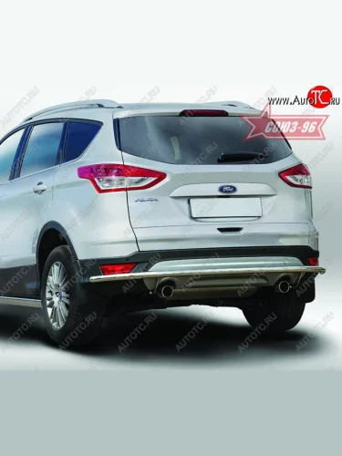 Защита заднего бампера Souz-96 (d42) Long Ford Kuga  2 (2013-2016) дорестайлинг