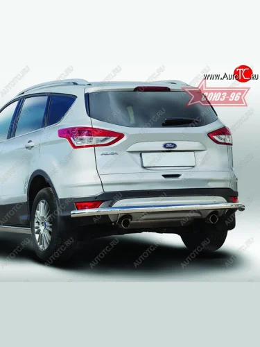 Защита заднего бампера Souz-96 Long (d60) Ford Kuga  2 (2013-2016) дорестайлинг