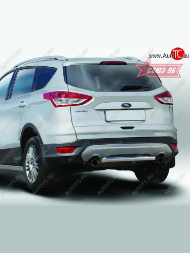 Защита заднего бампера Souz-96 (d60) Ford Kuga  2 (2013-2016) дорестайлинг