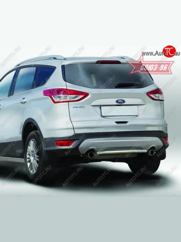 Защита заднего бампера Souz-96 (d42) Ford Kuga  2 (2013-2016) дорестайлинг