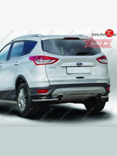 Защита заднего бампера из боковых уголков Souz-96 (d42) Ford Kuga  2 (2013-2016) дорестайлинг
