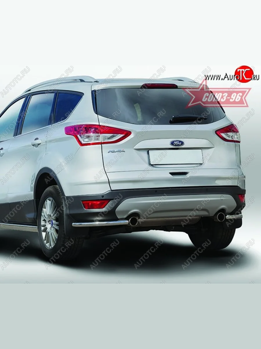 Защита заднего бампера из боковых уголков Souz-96 (d42)  Ford Kuga (2013-2016) 2  в Перми Пермском крае