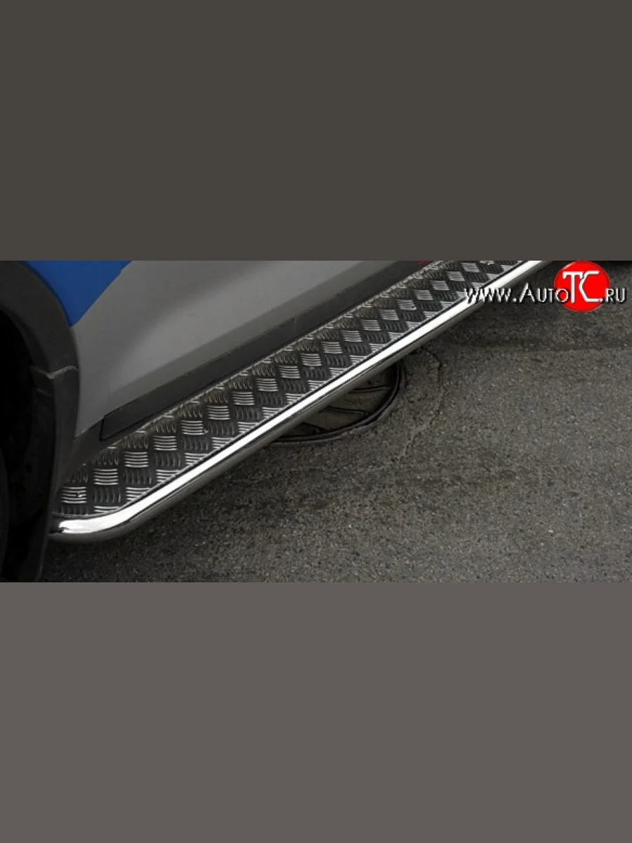 Широкая защита порогов из металлического листа Novline  Ford Kuga (2008-2013) 1  с доставкой в г. Керчь