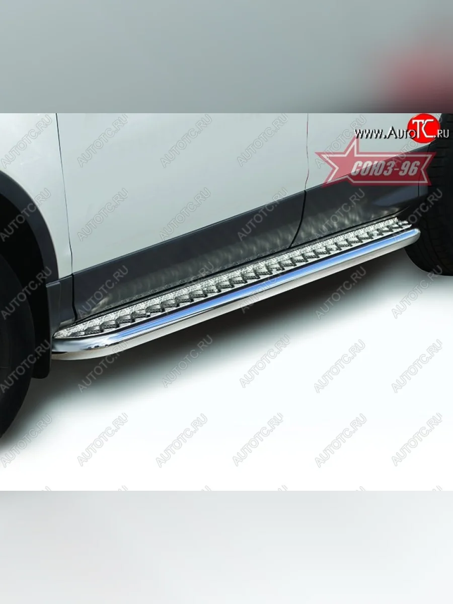 Защита порогов с листом Souz-96 (d60). Ford Kuga 2 дорестайлинг (2013-2016)  в Керчи Республика Крым