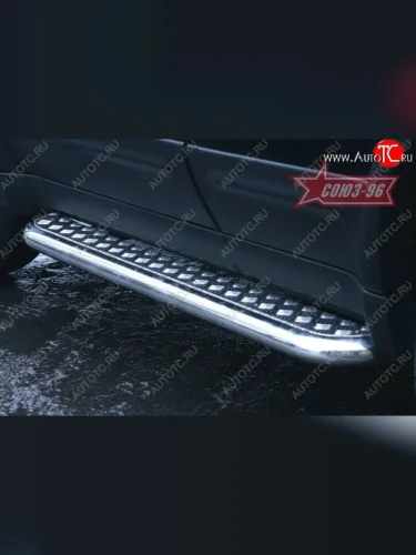 Защита порогов с листом Souz-96 (d60). Ford Maverick  TM1 (2000-2004) дорестайлинг, 5 дв.